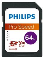 Philips | SDXC | 64 GB | UHS-I | U3, Nieuw, Verzenden