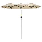TRUUSK Tuinparasol 285x147cm Marktparasol Met Kantelhoek Dub, Verzenden, Nieuw