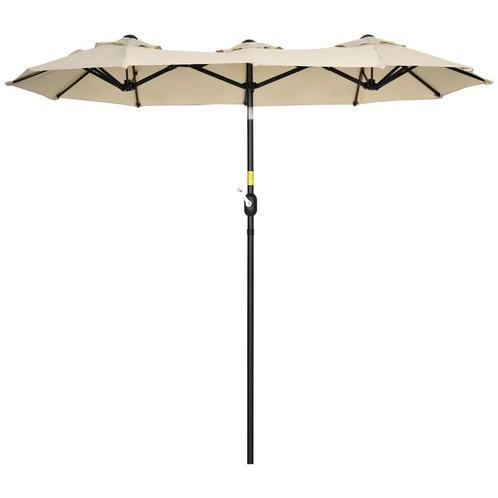 TRUUSK Tuinparasol 285x147cm Marktparasol Met Kantelhoek Dub, Tuin en Terras, Parasols, Nieuw, Verzenden