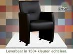 Leren eetkamerstoel Pleasure - Toledo Nero (zwart) - Zonder, Huis en Inrichting, Stoelen, Eigentijds, Modern, Zwart, Nieuw, Leer