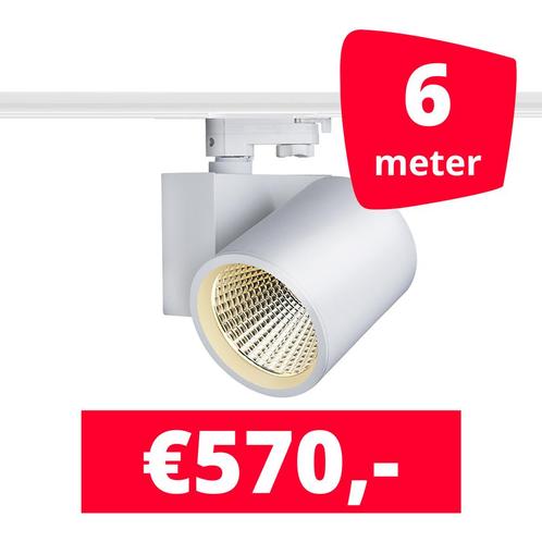 *TIP* LED Railverlichting Stella White 6 spots + 6M rails, Zakelijke goederen, Kantoor en Winkelinrichting | Winkel en Inventaris