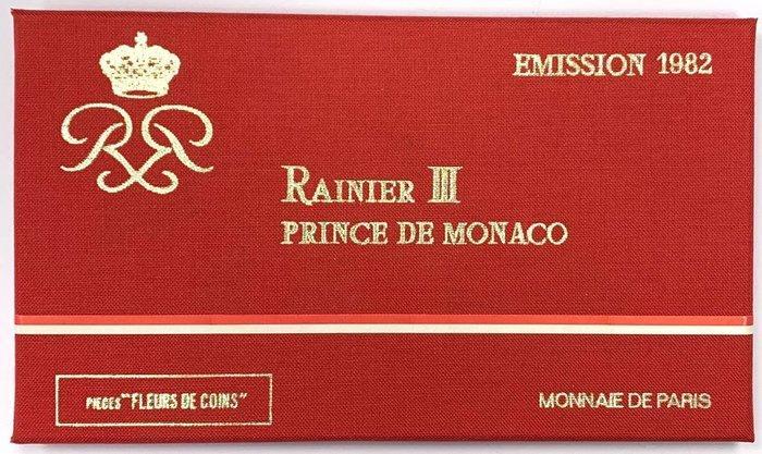 Monaco. Year Set (FDC) 1982 (11 monnaies) Rainier III, Postzegels en Munten, Munten | Europa | Euromunten