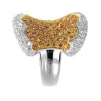 Ring - 18 karaat Witgoud, ORO TREND 18K witgouden gele, Nieuw