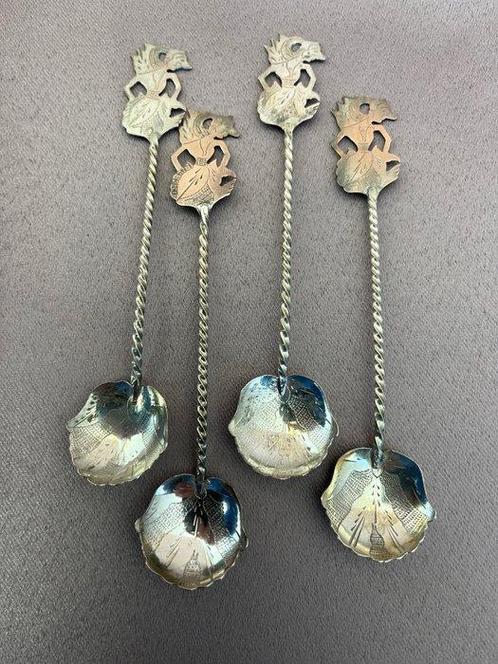 Lepel (36) - 800 zilver en verzilverd 90 en 100 - Wajang, Antiek en Kunst, Curiosa en Brocante