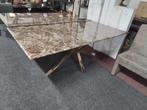 Marmeren eettafel Richmond Interiors, 200x100x76, Huis en Inrichting, Ophalen, Overige materialen, 100 tot 150 cm, Vijf personen of meer