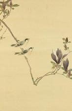 Magnolias and Little Birds with Original Box (Tomobako) -