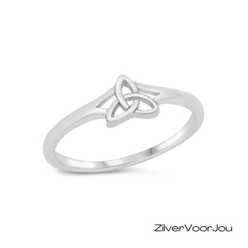 Zilveren Keltische trinity knot ring, Sieraden, Tassen en Uiterlijk, Ringen, Nieuw, Verzenden