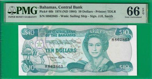 Bahamas. - 10 Dollars QEII 1968 - Pick 46b, Postzegels en Munten, Munten | Nederland