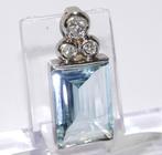 Hanger - 14 karaat Witgoud - 11.86ct. tw. Aquamarijn -