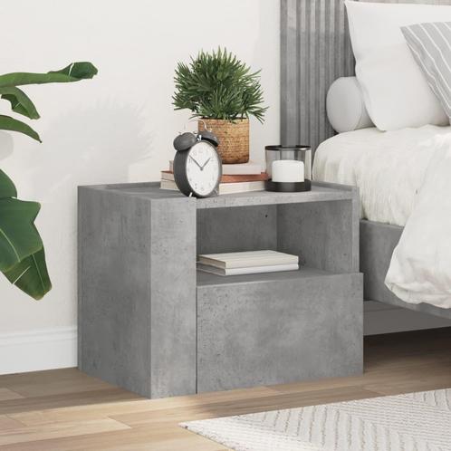 vidaXL Nachtkastje wandgemonteerd 45x30x35 cm betongrijs, Huis en Inrichting, Slaapkamer | Nachtkastjes, Nieuw, Hout, Verzenden