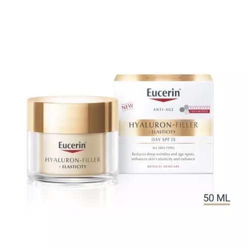 Eucerin Hyaluron-Filler + Elasticity Dagcrème SPF15, Sieraden, Tassen en Uiterlijk, Uiterlijk | Gezichtsverzorging, Nieuw, Verzenden
