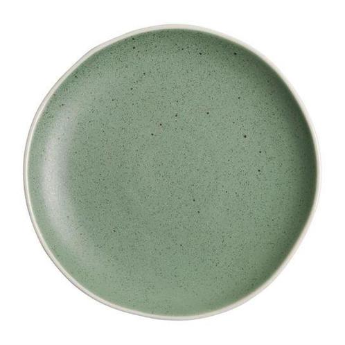 Bord Chia porselein groen | Per 6 stuks | Ø20,5cm, Zakelijke goederen, Horeca | Keukenapparatuur, Nieuw in verpakking, Verzenden