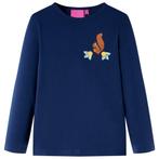 vidaXL Kindershirt met lange mouwen 140 marineblauw, Verzenden, Nieuw