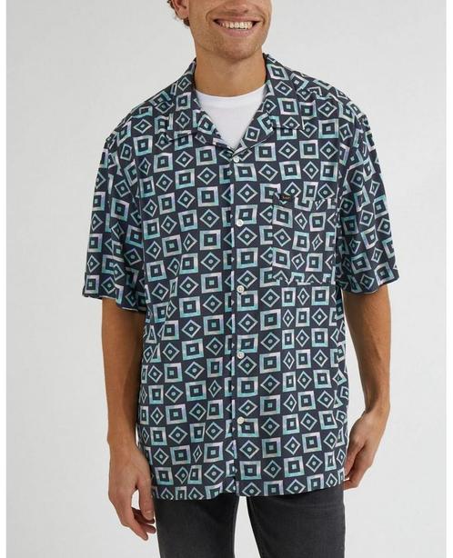 -42% Lee  Lee Loose resort washed black  maat S, Kleding | Heren, Overhemden, Blauw, Nieuw, Verzenden