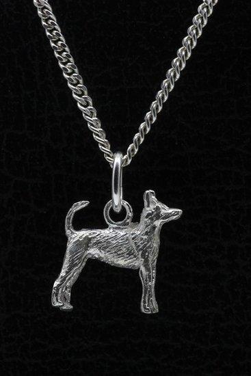 Zilveren Podenco portugues ketting hanger - klein, Sieraden, Tassen en Uiterlijk, Kettinghangers, Verzenden