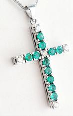 Estrò - Ketting met hanger - 18 karaat Witgoud - 2.96ct. tw., Sieraden, Tassen en Uiterlijk, Antieke sieraden