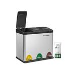 Recycling Bin Zilver | B-keuze | Scherpe Prijs (prullenbak), Met pedaal, Nieuw, Ophalen of Verzenden, 20 tot 30 liter