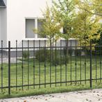 vidaXL Spike Fence Zwart 200 x 150 cm Gepoedercoat staal, Tuin en Terras, Verzenden, Nieuw, IJzer