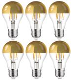 6 stuks Ledmaxx LED kopspiegellamp goud E27 8W 806lm 2200..., Huis en Inrichting, Lampen | Overige, Nieuw, Ophalen of Verzenden