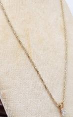 Ketting met hanger - 14 karaat Geel goud, Roségoud Diamant