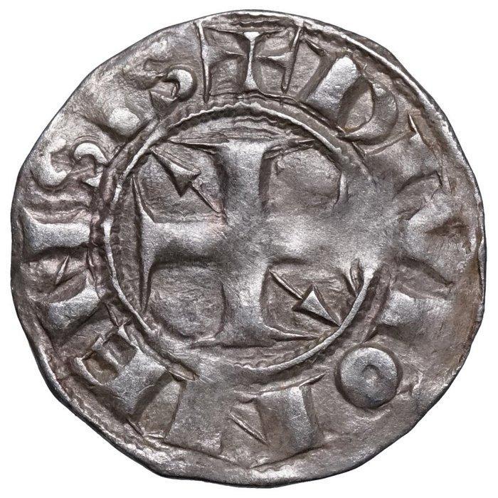 Hertogdom Bourgogne Eudes II (1143-1162). Denier (Dijon), Postzegels en Munten, Munten | Europa | Niet-Euromunten