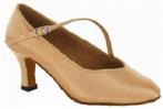 Dames ballroom dansschoenen in huidkleurig satijn met een sc, Sport en Fitness, Dansen, Ophalen of Verzenden, Nieuw, Schoenen