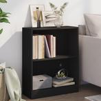 vidaXL Boekenkast 60x24x76 cm bewerkt hout zwart, Huis en Inrichting, Kasten | Boekenkasten, Verzenden, Nieuw, 50 tot 100 cm, Minder dan 25 cm