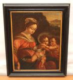 Spaanse school (XVII) - La virgen con el niño y san Juanito, Antiek en Kunst, Kunst | Schilderijen | Klassiek