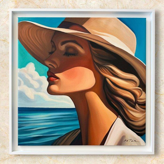 L Anton - Le Regard 2, Antiek en Kunst, Kunst | Schilderijen | Modern