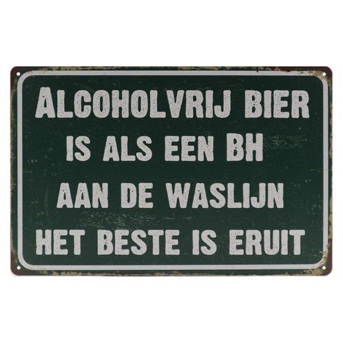 Alcoholvrijbier Retro Wandbord 20x30, Diversen, Overige Diversen, Nieuw, Verzenden