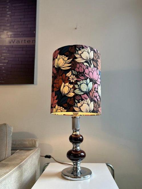 Tafellamp - Chroom, Glas - ruimtevaartbubbellamp, Antiek en Kunst, Kunst | Designobjecten