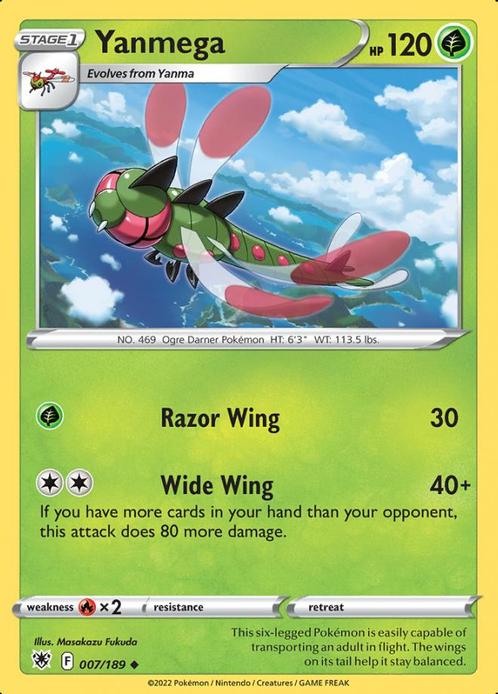 Yanmega 007/189 Astral Radiance, Hobby en Vrije tijd, Verzamelkaartspellen | Pokémon, Losse kaart, Nieuw, Foil, Ophalen of Verzenden