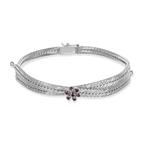 Armband - 18 karaat Witgoud -  0.21ct. tw. Robijn