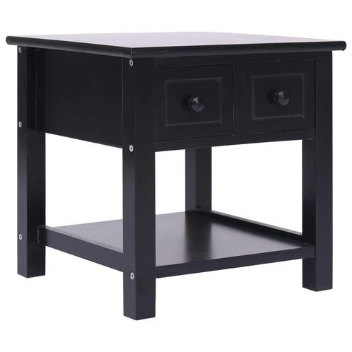 vidaXL Bijzettafel 40x40x40 cm paulowniahout zwart, Huis en Inrichting, Tafels | Bijzettafels, Nieuw, Verzenden