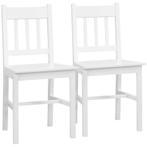TRUUSK Set van 2 Eetkamerstoelen - Massief Hout - Wit - Mode, Huis en Inrichting, Stoelen, Verzenden, Nieuw