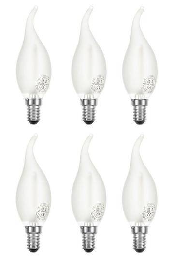 6 stuks Ledmaxx LED Tip Kaarslamp E14 4W 420lm 2200K Mat... beschikbaar voor biedingen