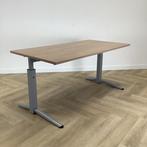 Oka verstelbaar bureau 160x80 cm,  grijs - beuken, Huis en Inrichting, Bureaus, Ophalen of Verzenden, In hoogte verstelbaar, Gebruikt