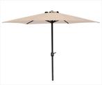 Parasol Creme Ø300cm voor Tuin en Terras| Opdraai, Tuin en Terras, Parasols, Ophalen of Verzenden, Nieuw