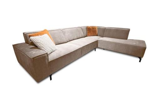 Hoekbank Heerlen - hoekbanken - Taupe, Huis en Inrichting, Banken | Sofa's en Chaises Longues, Nieuw, Stof