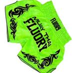 Fluory Muay Thai Kickboks Broek Neon Green MTSF73, Nieuw, Groen, Fluory, Ophalen of Verzenden