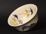 Gold and Silver Pine and Crane Motifs Bowl with Original, Antiek en Kunst