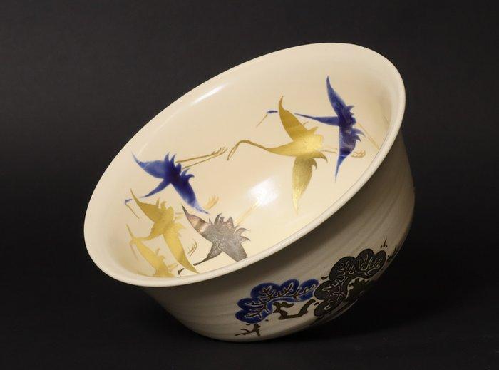 Gold and Silver Pine and Crane Motifs Bowl with Original, Antiek en Kunst, Antiek | Overige Antiek