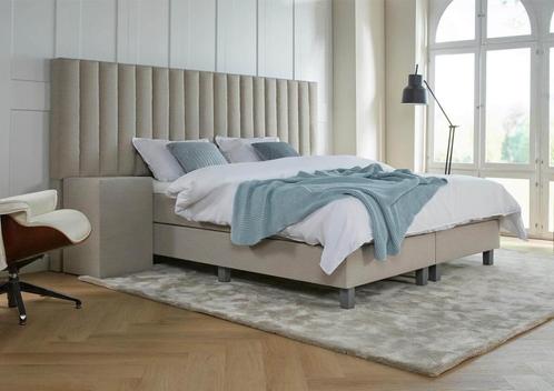 ACTIE! Boxspring Lyon 160 200 Beige, Huis en Inrichting, Slaapkamer | Boxsprings, 160 cm, 200 cm, Beige, Tweepersoons, Nieuw, Verzenden