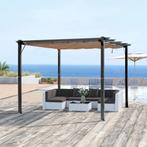 TRUUSK Pergola Paviljoen 3 X 4 M Met Verstelbaar Stoffen Dak, Verzenden, Nieuw