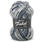 DROPS Fabel Print - 905 zout &amp; peper - Wol Garen, Hobby en Vrije tijd, Breien en Haken, Ophalen of Verzenden, Nieuw