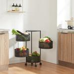 [en.casa] Keukentrolley Steigen met 4 manden rond staal 74,5, Huis en Inrichting, Keuken | Keukenbenodigdheden, Verzenden, Nieuw