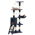 vidaXL Kattenkrabpaal met sisal krabpalen 138 cm donkerblauw, Dieren en Toebehoren, Katten-accessoires, Verzenden, Nieuw