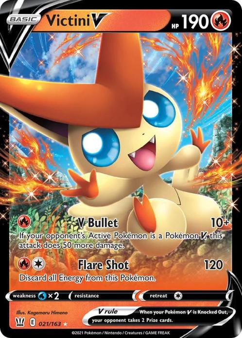 Victini V  021/163 (Pokemon Singles, Pokemon TCG), Hobby en Vrije tijd, Verzamelkaartspellen | Pokémon, Nieuw, Ophalen of Verzenden