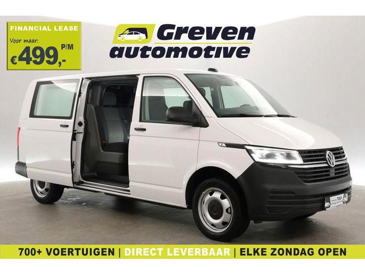 Volkswagen Transporter 2.0 TDI T6.1 150PK L2H1 | Dubbele, Auto's, Bestelauto's, Handgeschakeld, Diesel, Wit, Volkswagen