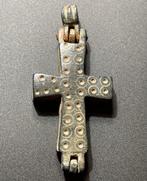 Byzantijns Brons Zeldzame Iconoclastische Periode Reliquary, Antiek en Kunst